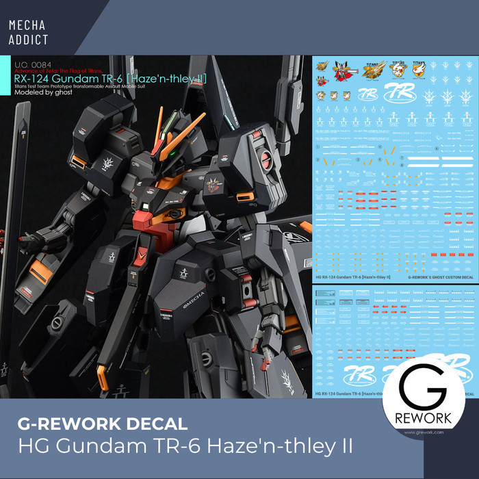 Water Slide Decal HG A.O.Z Gundam TR-6 Haze'n-thley II by G-Rework - Original