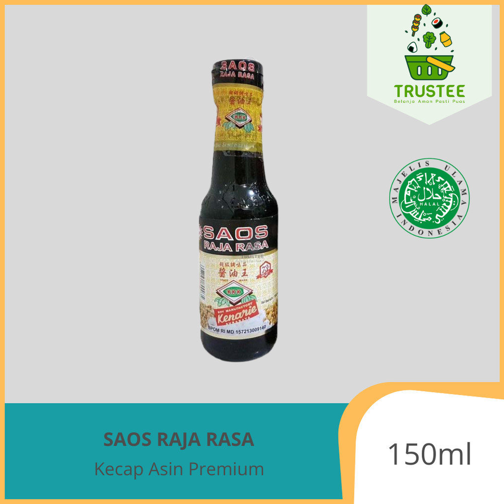 

Saos Raja Rasa Kecap KKK Kecap Asin Premium Cap Kenarie Halal 150ml