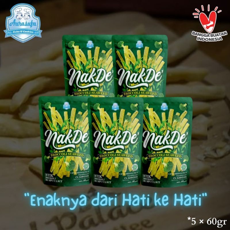 

PAKET5pcs Seaweed Broccoli 60grm | Stik Rumput Laut | Camilan Murah | Snack | Stik | Stick Aurasufa