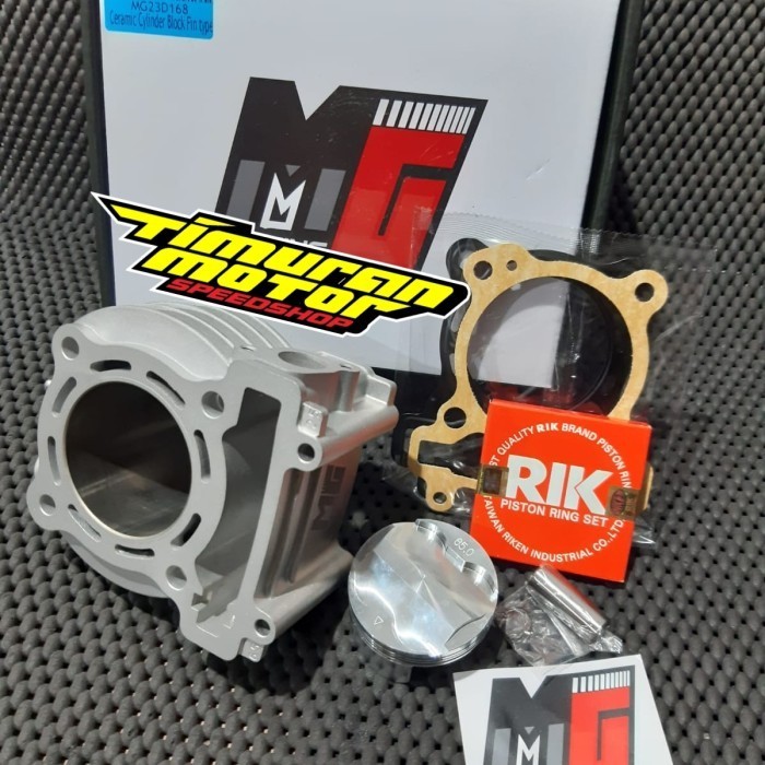 READY CYLINDER BLOK MG RACING MX  MX KING  VIXION 65 MM CERAMIC SIRIP ORIGINAL