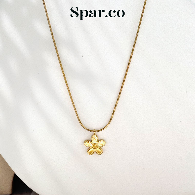 Spar.co Daisy Necklace - Kalung Titanium Model Bunga Daisy Aksesoris Wanita SP-AAA1222