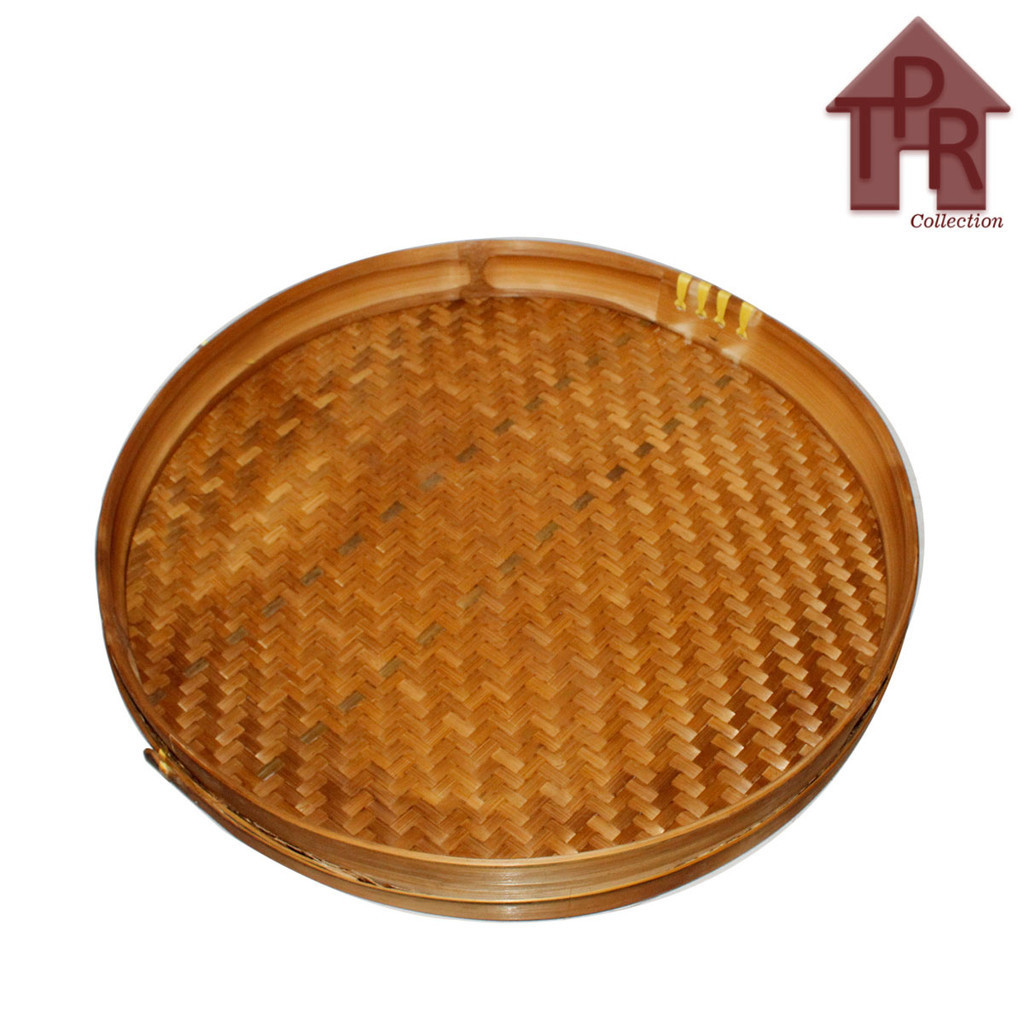 Tampah / Tambir / Nyiru Bambu Untuk Nasi Tumpeng Warna Smoke D52