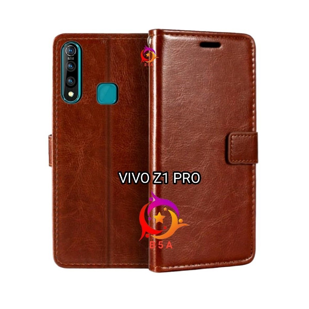 Case VIVO Z1 PRO Flip Cover Wallet Leather Casing Dompet Kulit ( Case Untuk-Vivo Z1 Pro ) Slot Card 