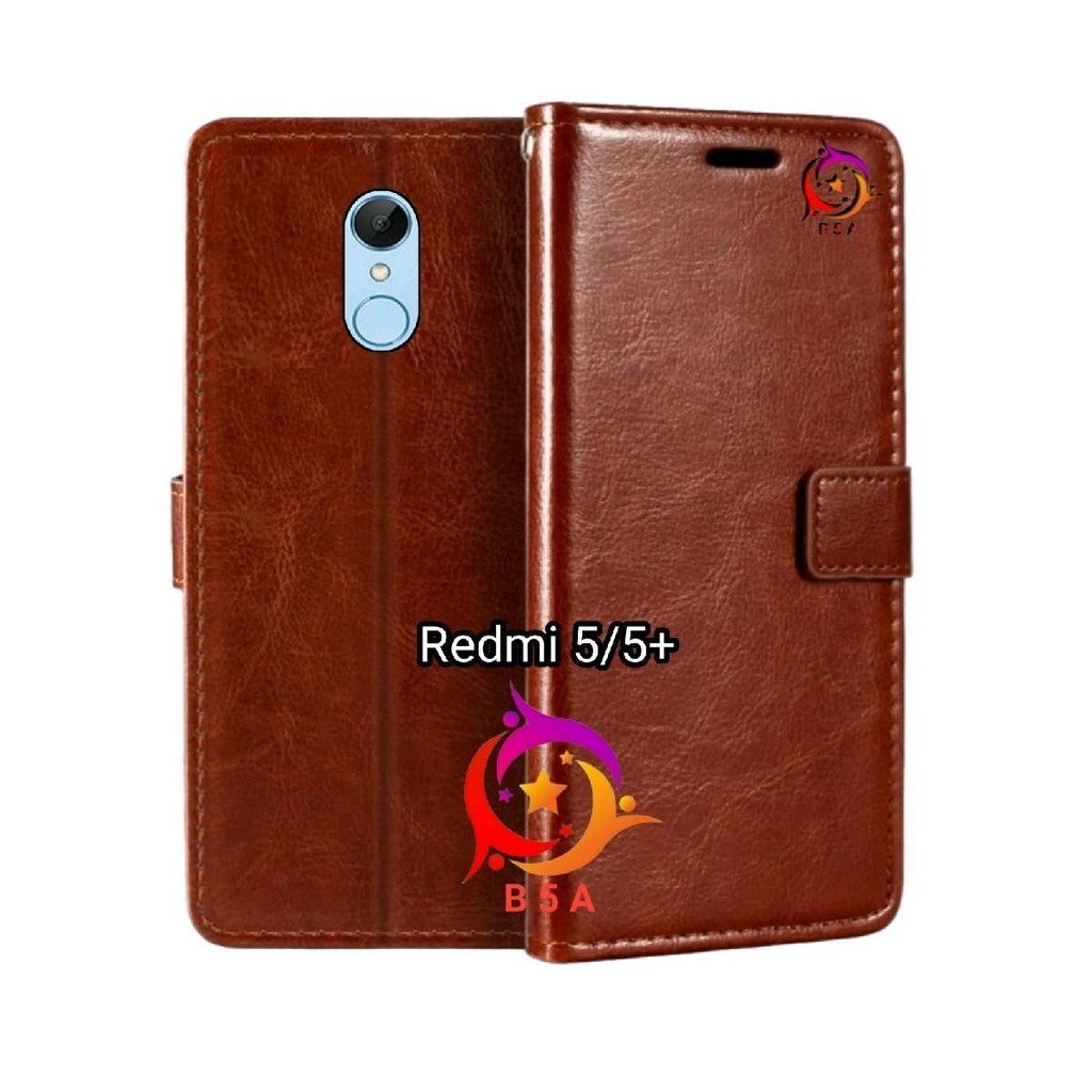 Case XIAOMI 5 / 5+Plus REDMI Flip Cover Wallet Leather Casing Dompet Kulit ( Case REDMI 5 / 5 Plus )