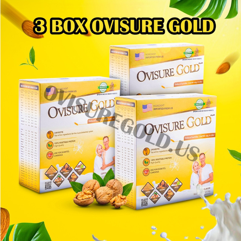 

3 BOX OVISURE GOLD MILK SUSU VITAMIN TULANG DAN SENDI NYERI OTOT KERAM KEBAS