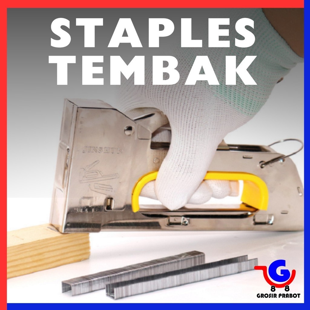 

Alat Staples Tembak Stapler Tembak Guntacker Kayu Jok Kulit Motor KUAT Steples Stepler Hekter 3in1 4 6 8 mm