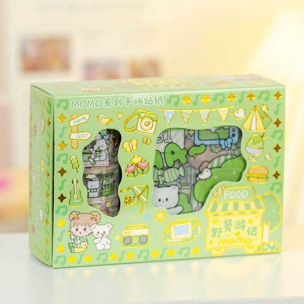 

JM Stiker Box Mini 10 Lembar Dan 4 Roll TZ42 - Motif Kartun Korea Box
