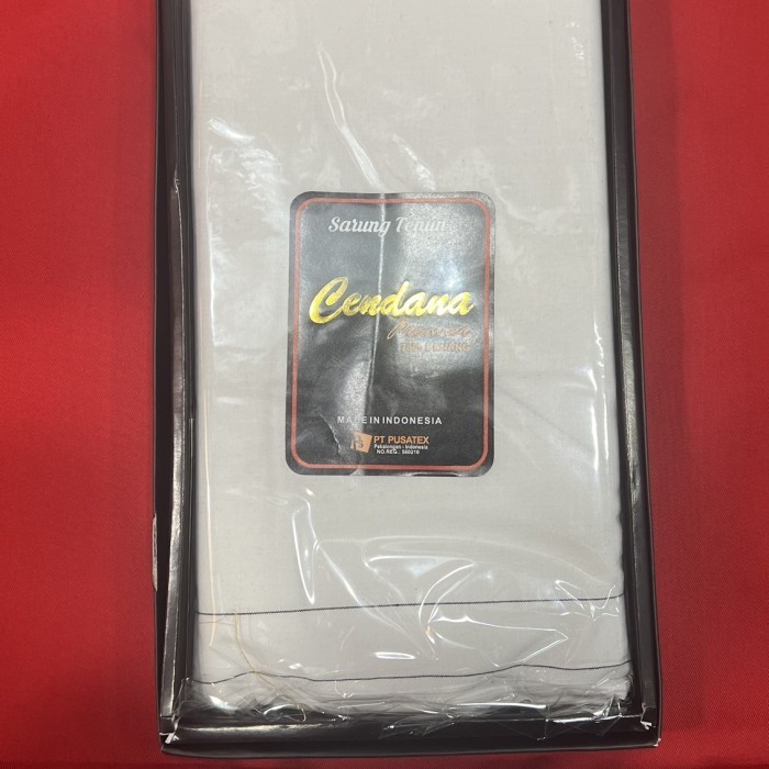 Sarung Tenung Dewasa HITAM DAN PUTIH POLOS ( 100 % ORIGINAL CENDANA ) - PUTIH POLOS