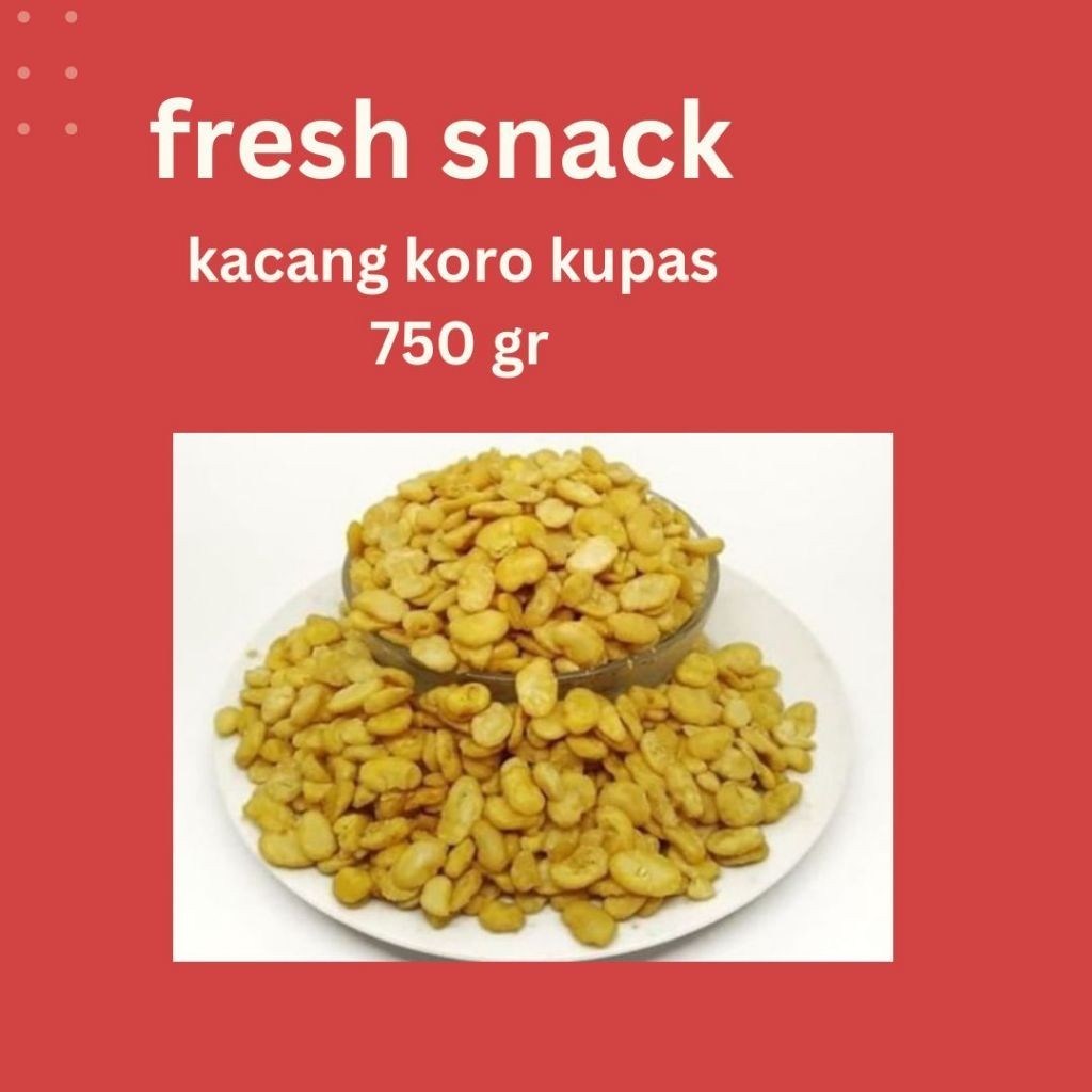 

(750gr) kacang koro kupas | cemilan enakk!! //