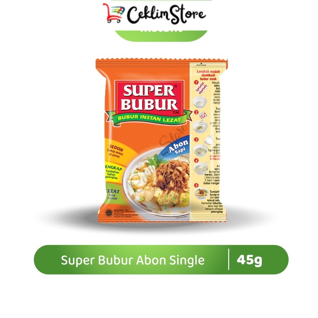 

Super Bubur Abon Sapi Single 45 Gr