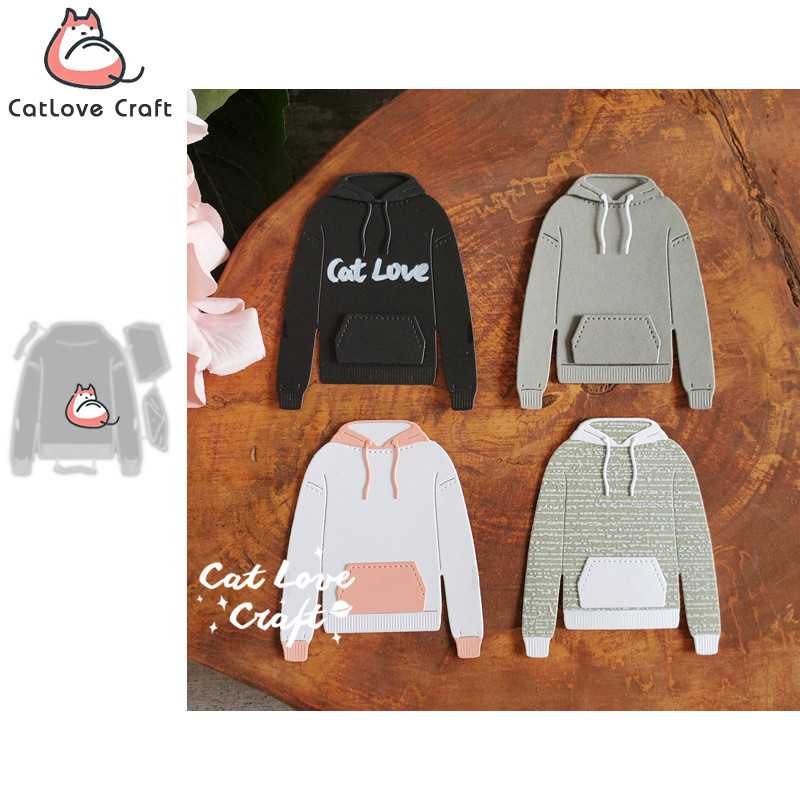 

Catlove Sweatshirt Clothing Metal Cutting Dies Scrapbooking Stencil Die Cuts Card Making DIY Craft Embossing New Dies For 2023