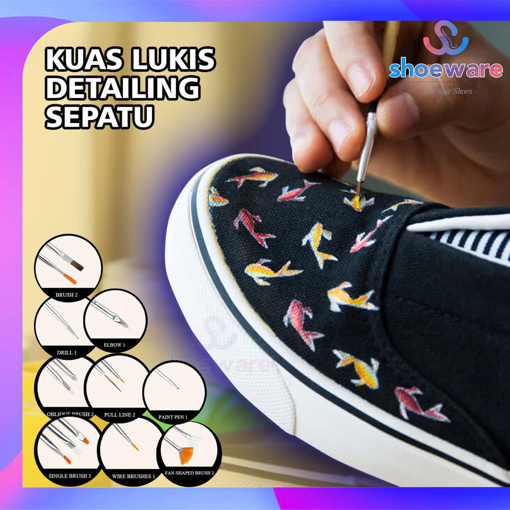 Kuas Lukis Detailing Sepatu Painting Brush Detail Presisi untuk Custom Shoes
