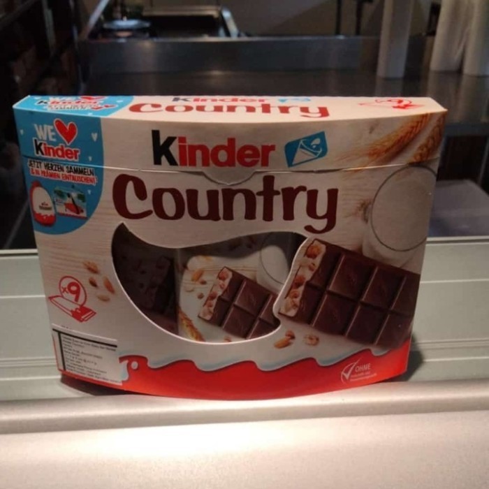 

kinder country chocolate cokelat coklat Snack isi 9pcs dlm kemasan