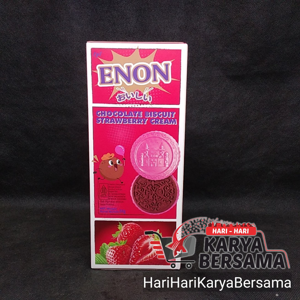 

BISKUIT ENON CHOCOLATE BISCUIT STRAWBERRY CREAM 84GR