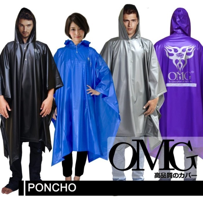 Jas Hujan OMG Ponco Poncho Kelelawar Jaket Anti Air Jas Ujan Plastik