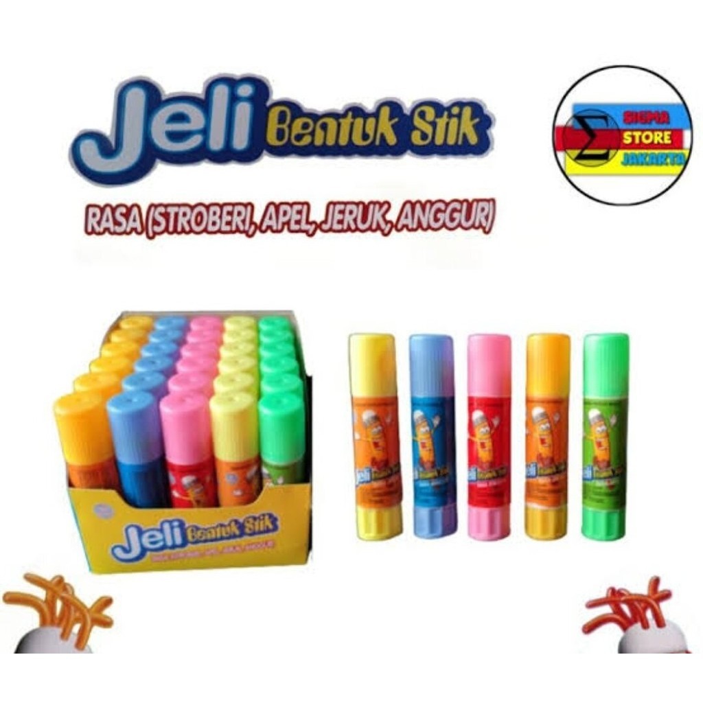 

Jelly Bentuk Stik Rasa Buah ( botol kecil ) isi 30 pcs