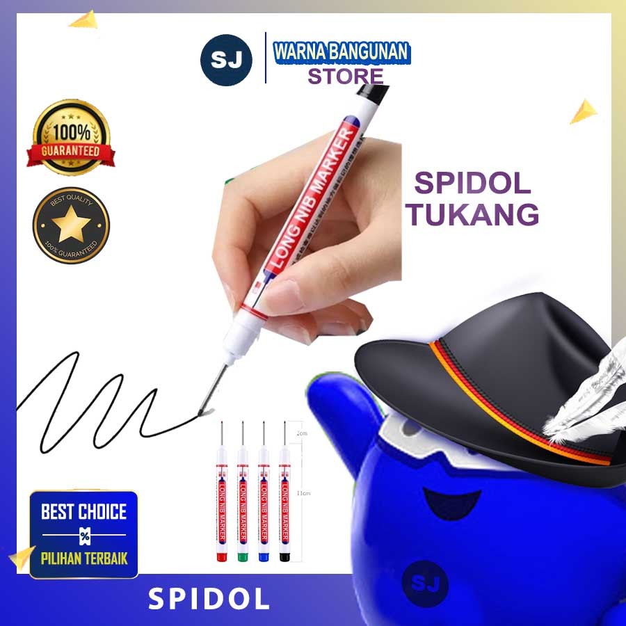 

SPIDOL TUKANG PENANDA KEPALA PANJANG PULPEN TULISAN Tahan Air Cepat