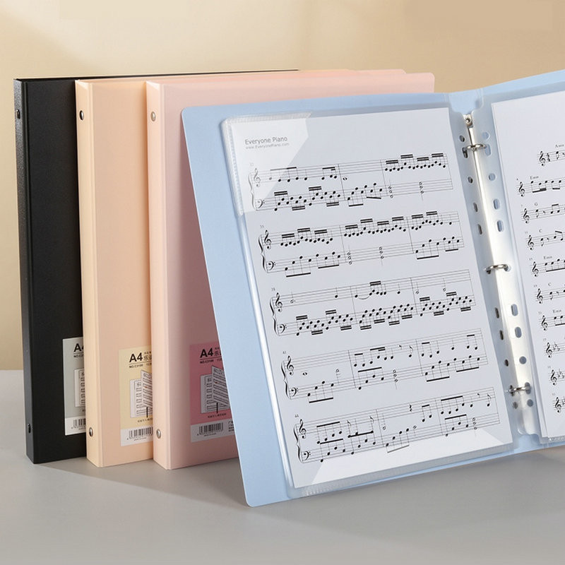 

Student Piano Music Binder A4 Music Sheet Document Folder Transparent Insert Music Score Folder 3 Ring Binder For Music A4