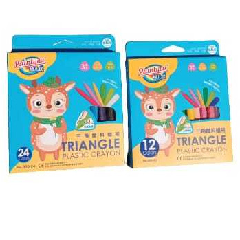 

NAT - Krayon Plastik Anti Kotor / Crayon Lab Non Toxic Crayon Triangular 12 Warna