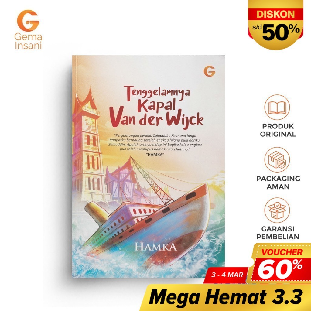 Gema Insani Buku Novel Tenggelamnya Kapal Van Der Wijck The Sinking Of The Van Der Wijck Buya Hamka