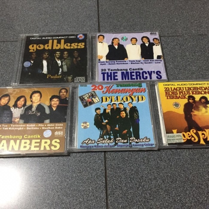 Cd band legendaris pria indonesia 5disc original