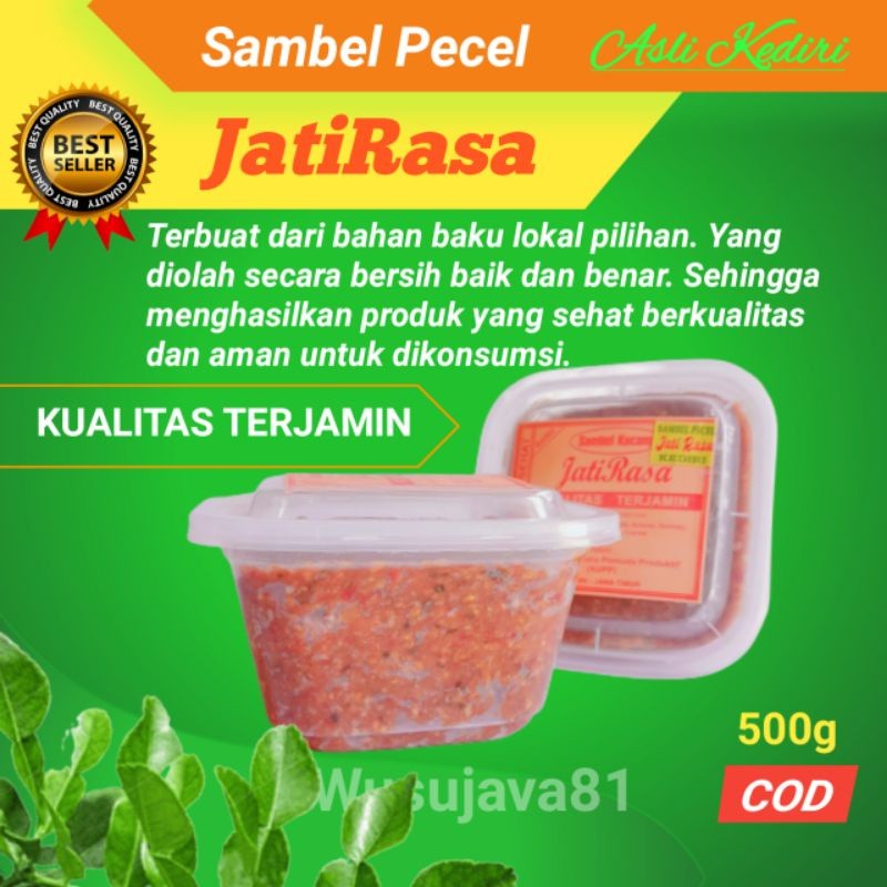 

KN__ Sambel Pecel JatiRasa Asli Kediri Pedas Sedang - Bumbu Pecel Kediri T 500G