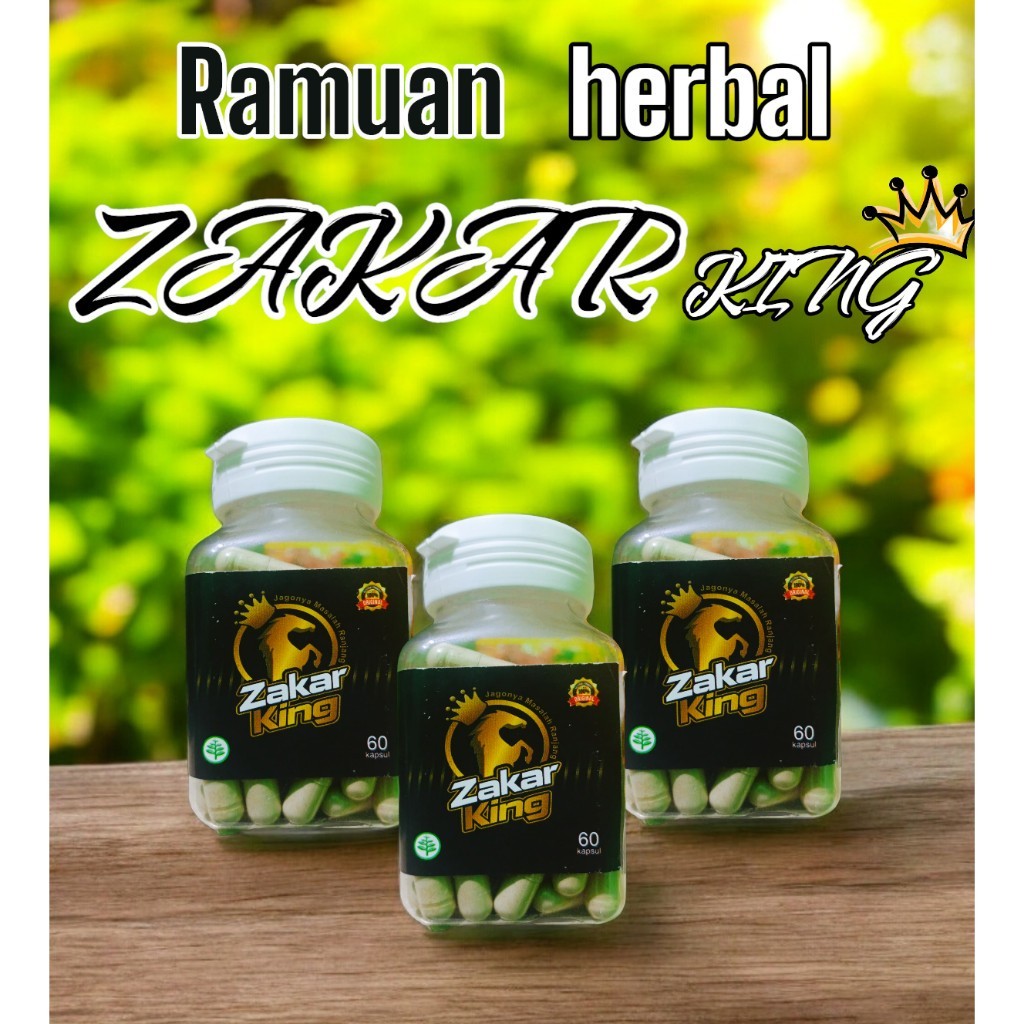 ZAKAR KING Suplemen Herbal  -Extract Purwoceng,Extract pasak bumi- zakar king original 100%  isi 60 