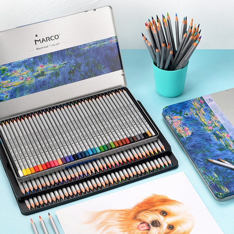 

Marco Raffine Oily Art Colored Pencils 24/36/48/72 Colors Drawing Sketches Colored Pencil School Art Supplies 7100