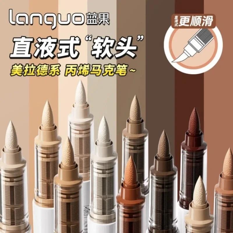 

126/9 Direct Liquid Acrylic Paint Pens Brush Color Marker Pen for Rock Painting Stone Christmas DIY Art Supplies Stationery