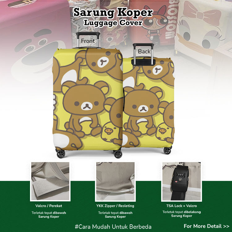 Rilakkuma 004 - Sarung Koper / Pelindung Koper / Desain Sarung Koper Unik