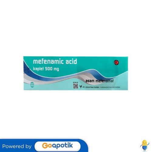 Mefenamic Acid Yekatria 500 Mg Box 100 Kaplet
