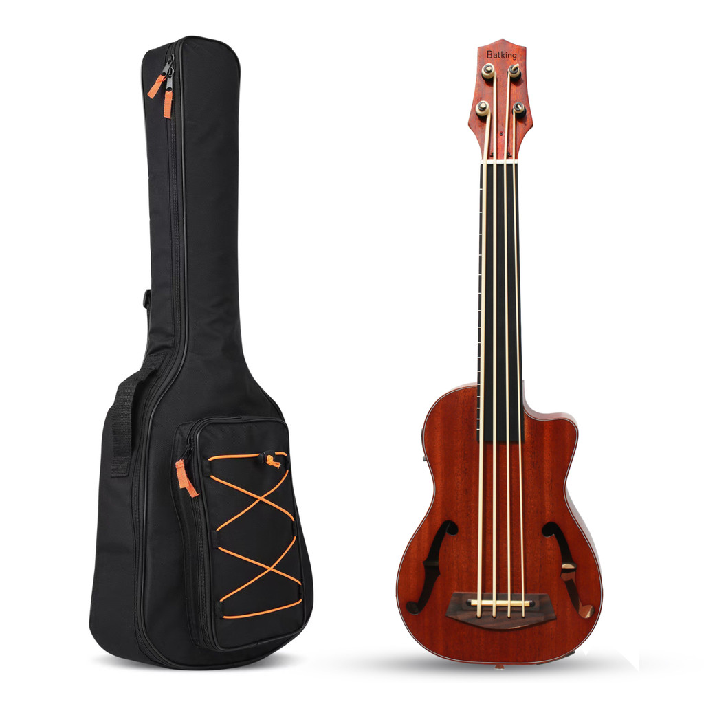 Ubass Electric Ukulele Bass, 30 inch Baritone Bass Ukelele Fretless, Electric Acoustic Bass Uku Wtih
