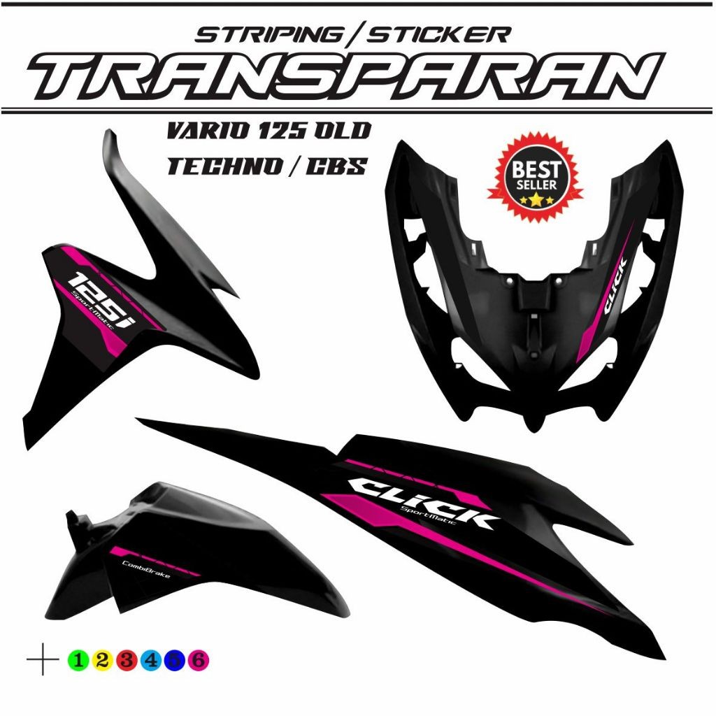 STIKER VARIO OLD 125 / TECHNO / vario CBS / STRIPING STIKER TRANAFARAN VARIO OLD TRANSPARAN UV