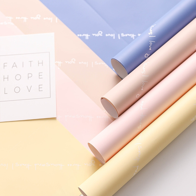 

Isi 20 LEMBAR Kertas Buket Bunga Matte Solid BiColor Cellophane Flower Wrapping Paper Valantine Dua Warna Bi Color KB055 SS22