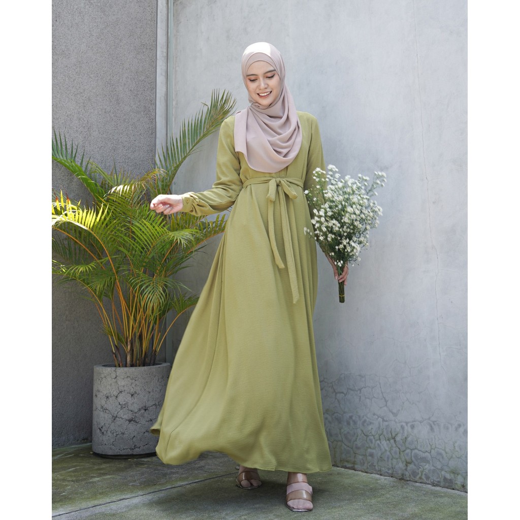Miza - Calla Dress Crinkle Premium Gamis Wanita Simple