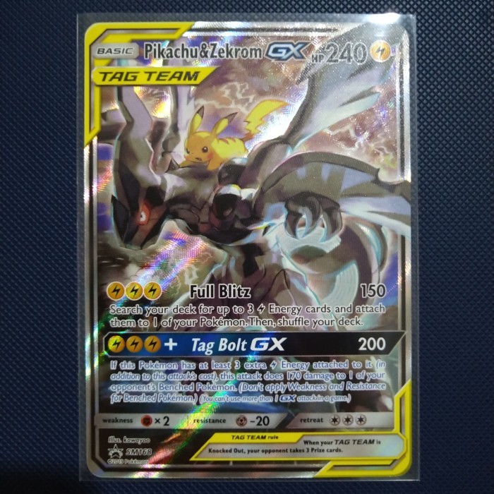 Pikachu & Zekrom GX Alternate Art - Kartu Pokemon TCG English