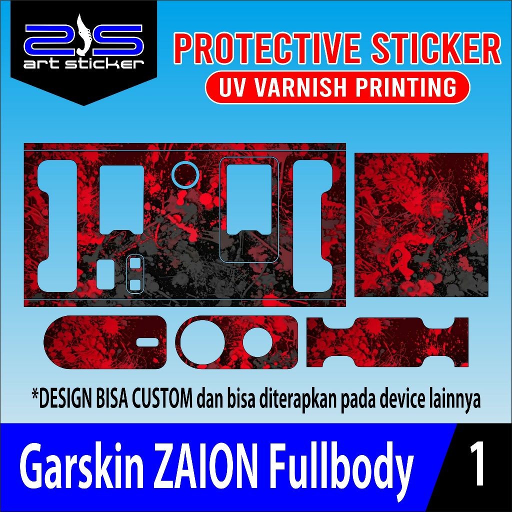 

PROMO STIKERZAION A10 UV VARNISH PRINTING RED BLACK