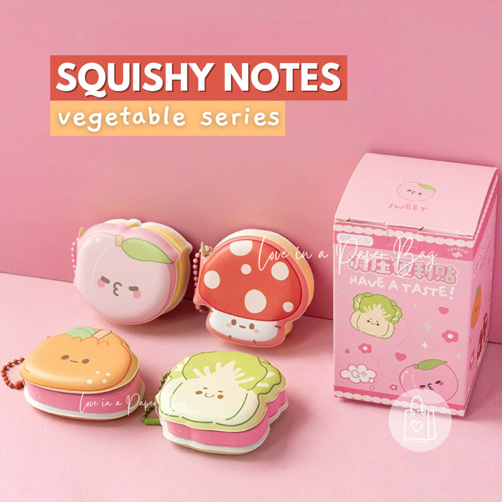 

[LIPB] SQUISHY STICKY NOTES Vegetable Series