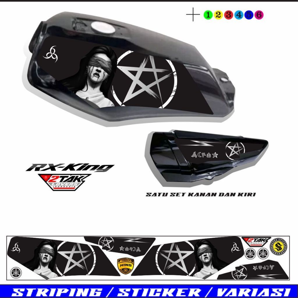 STIKER MOTOR STIKER VARIASI RX KING / STRIPING MOTOR RX KING