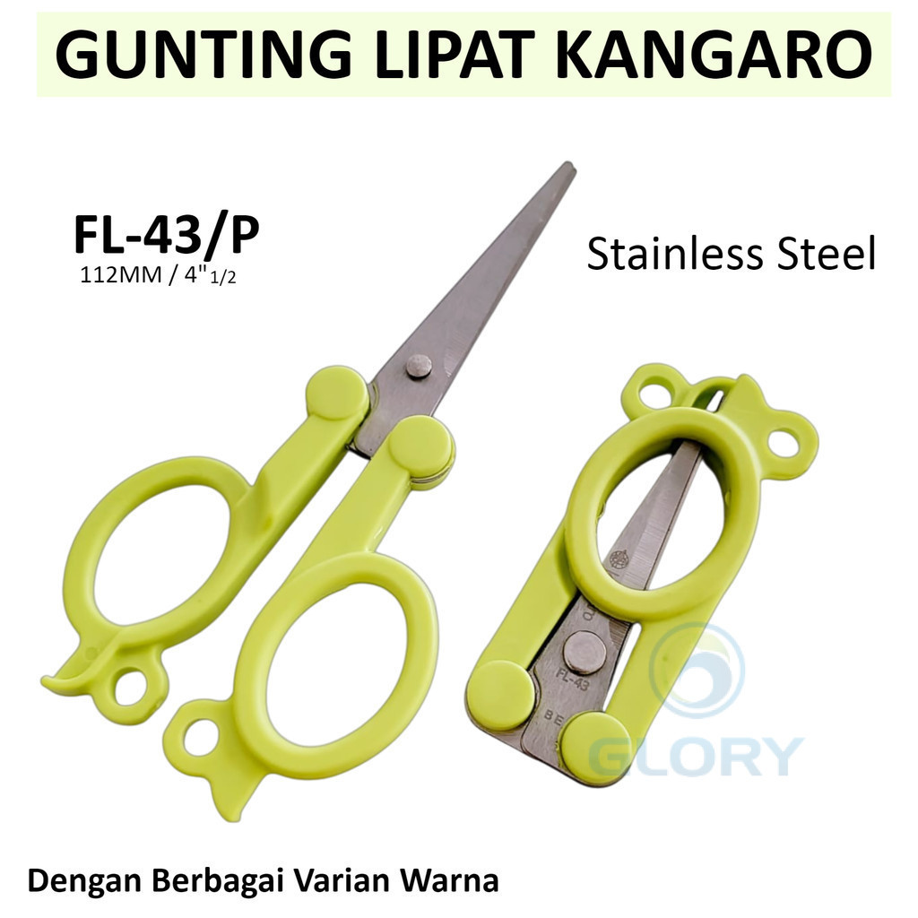 

Gunting Lipat Kangaro Folded Scissors Fl-43/P /Gunting Kertas Senar Kecil Buat Sekolah Mancing Mini Stainless Steel Super Tajam Anti Karat Serbaguna Murah Berkualitas Glory Magelang