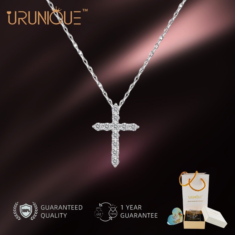 URUNIQUE Necklace Kalung Wanita Kalung Perak Asli 925 COD Long Necklace 5A Zircon Stone