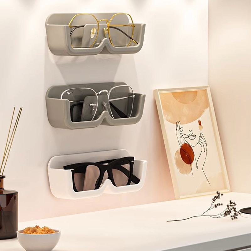 

Punch-free Glasses Storage Rack Wall Mounted Sun-glasses Display Holder Wardrobe Decoration Storage Box Sunglass Organizer