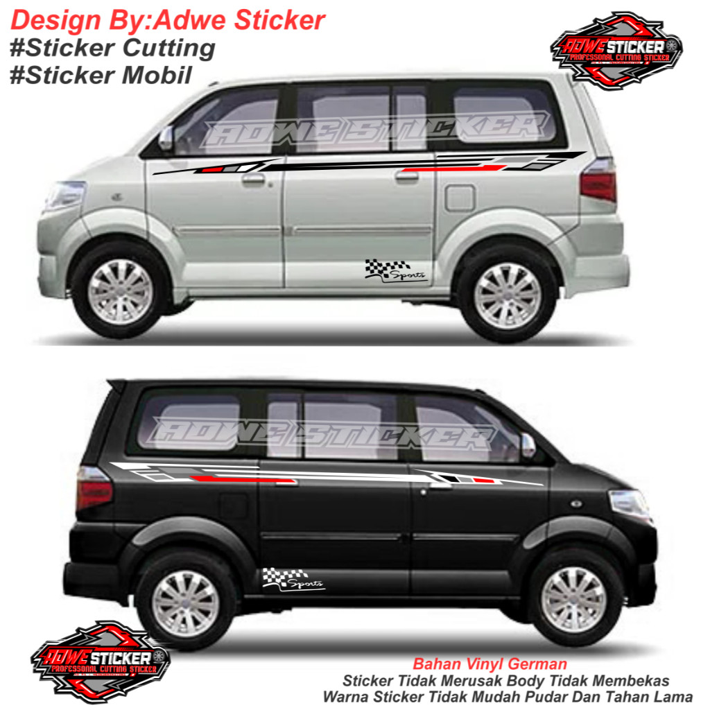 stiker mobil apv cutting stiker list bawah mobil suzuki apv terbaru stripping body list bawah mobil 