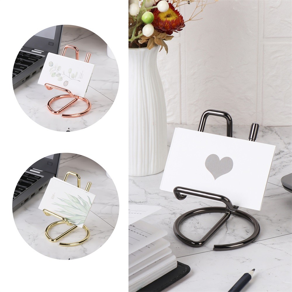 

Desktop Cute Office Metal Holder Stand Display Holder Business Card Card Holder