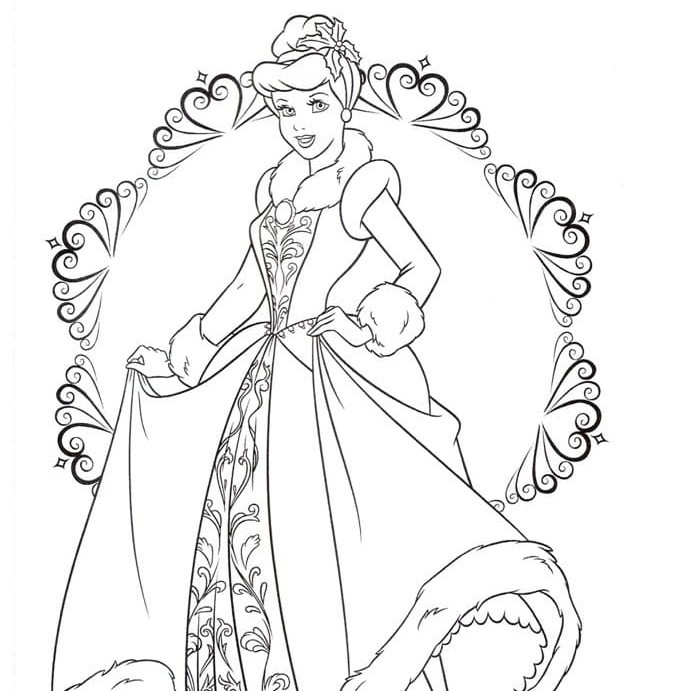 

10 LEMBAR kertas mewarnai, GAMBAR MEWARNAI tema PRINCESS CINDERELLA