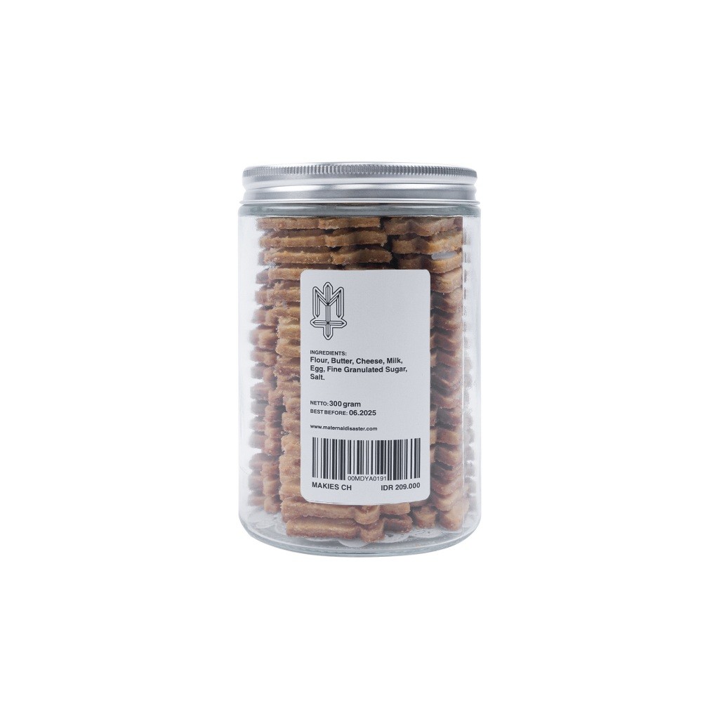 

MAKIES CH MATERNAL DISASTER CHEESE COOKIES WITH GLASS JAR KUE DENGAN TOPLES ORIGINAL