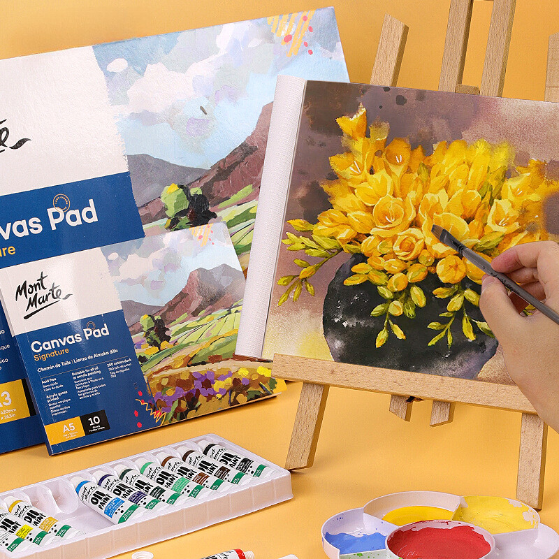 

A4/A5 Painting Canvas Book 10 Sheets Oil Painting 280g Cotton Practice Acrylic Blank Canvas Can Be Torn and Framed Art Canvas