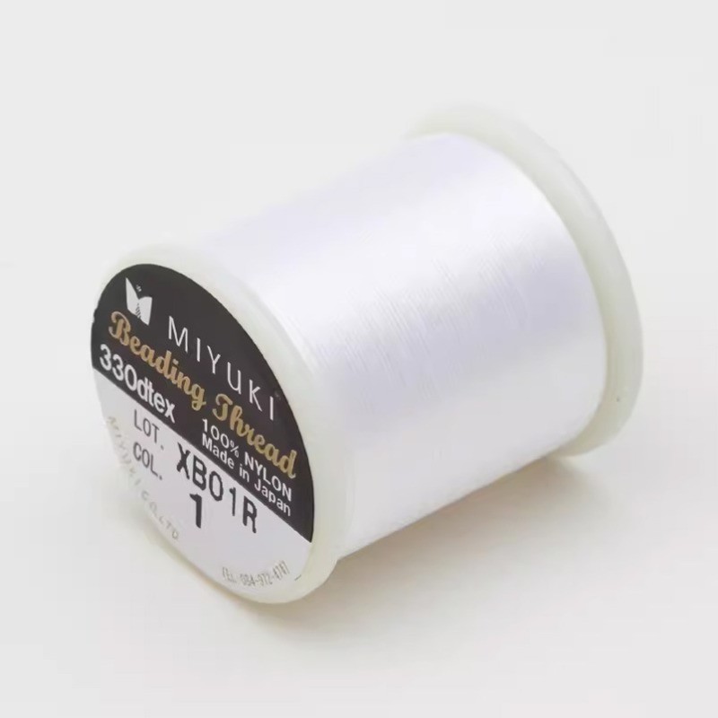 

55 Yard Japan Miyuki Thread 100% Nylon Beading Thread 330 DTEX 0.225mm Wire Elastic Cord Beading Thread for Bracelets DIY