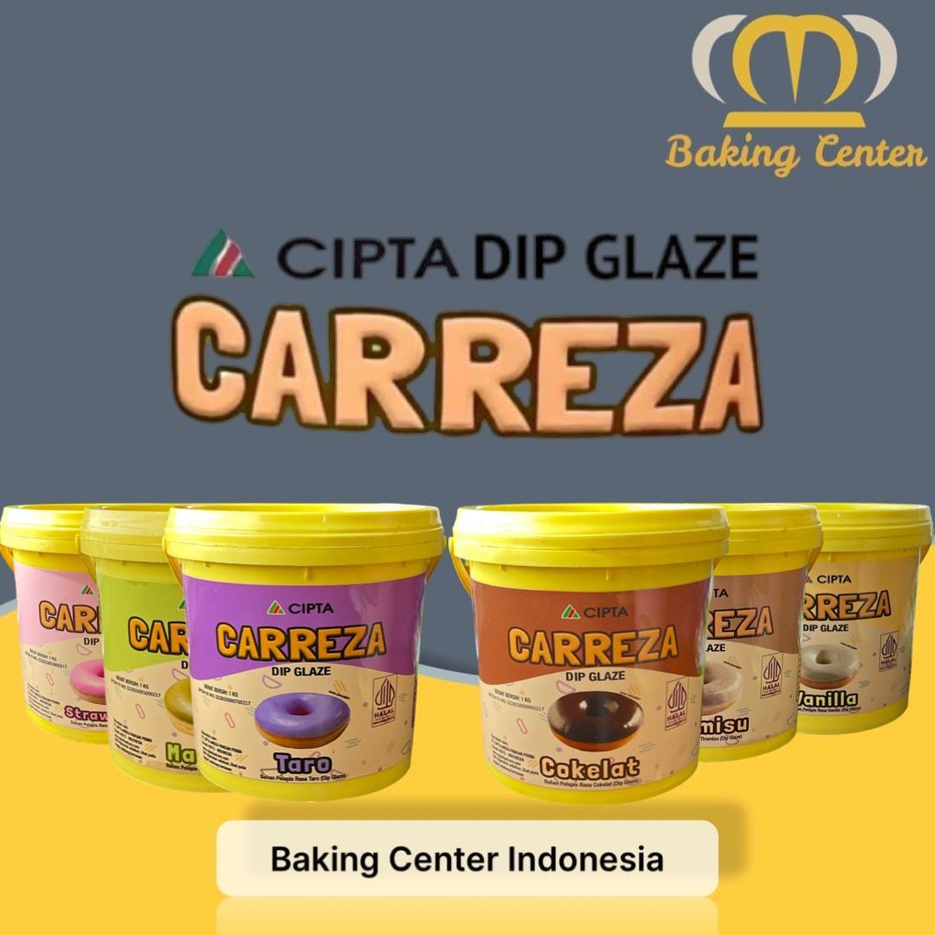 

Carreza Dip Glaze 1kg All Variant - Semua Rasa Topping Donat