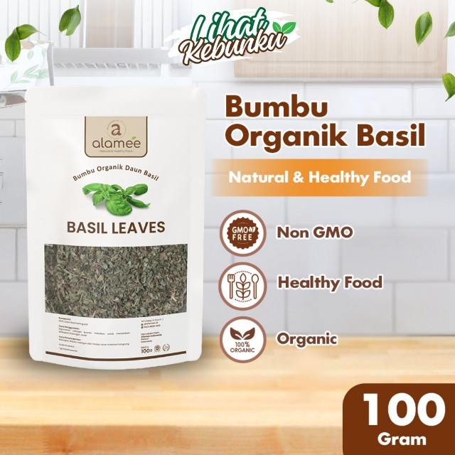 

ALAMEE Daun Basil Kering Bumbu Masak Kering Dapur Dried Leaf Murni Asli Masakan Instan Organik 100g LIHAT KEBUNKU